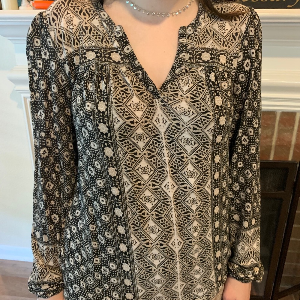 Lucky Brand Patterned Blouse